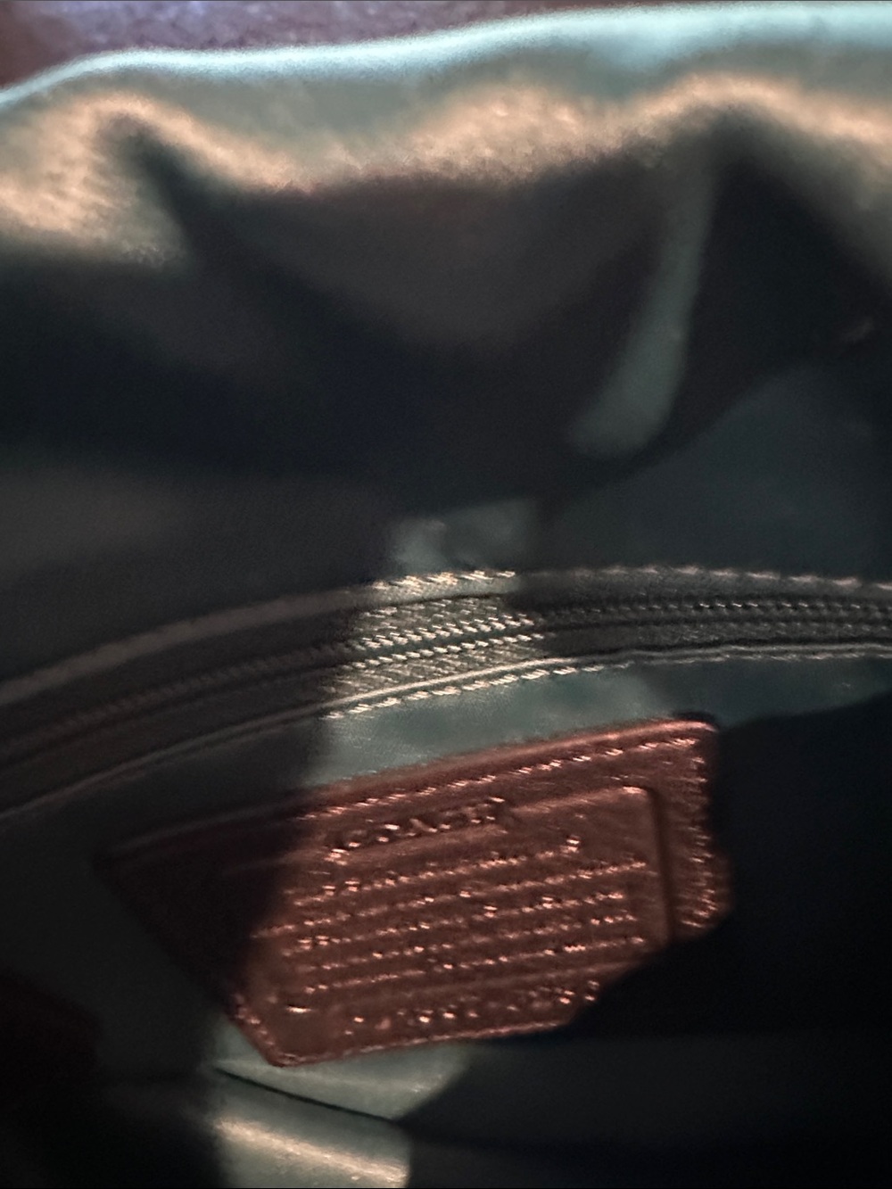 Coach Black Pebbled Leather Messenger Crossbody - Picture 5 of 6